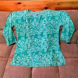 Sand Dollar Print Cotton Tunic